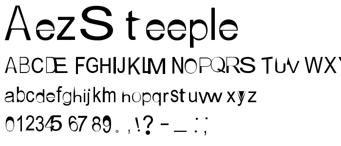 AEZ steeple font